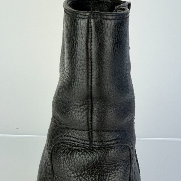 Ipanema Jester Black Leather Block Heel Ankle Boots 8.5M Minimalist Booties - Picture 9 of 12
